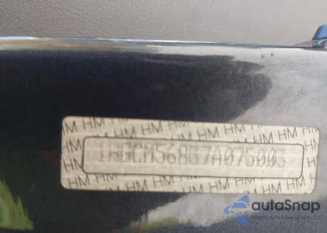 2007 Honda Accord 2.4 Ex из США, поврежденный, VIN 1HGCM56837A075003